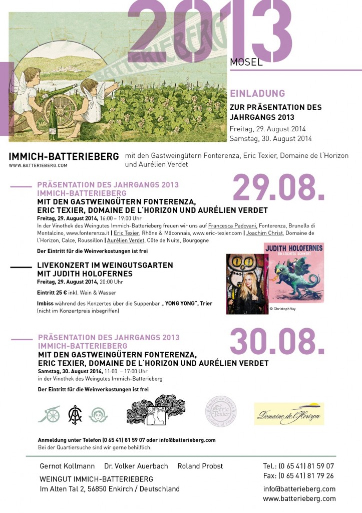 Einladung zurPräsentation des Jahrgangs 2013
